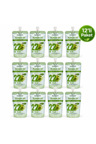Namy Konjac Jöle Yeşil Elma Aromalı Düşük Kalorili Atıştırmalık 120g X 12 Adet