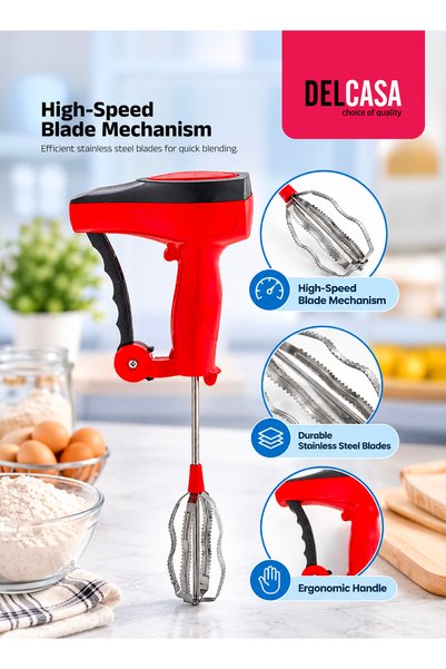 DELCASA Hand Blender with 3pcs Serving Spoon