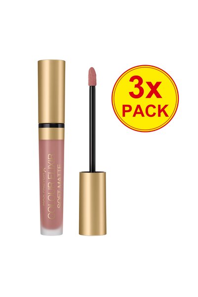 Max Factor 3x ΠΑΚΕΤΟ Έλιξιρ Χρώματος Απαλό Ματ 005 Sand Cloud, 4 ml