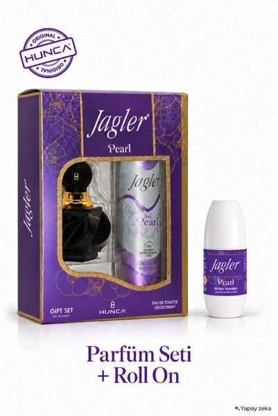 Jagler Pearl Kadın Parfüm Seti Parfüm Edt 60 ml + Deodorant 150 ml +Rollon