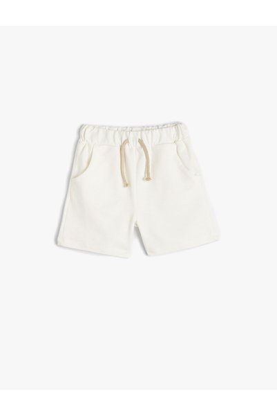 Koton Pantaloni scurți de bază din bumbac, cu buzunare și talie legată.