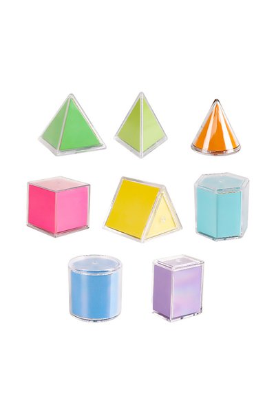 Choice 1set 8 Transparent Geometric Solids Perspective Demonstration Model Te...