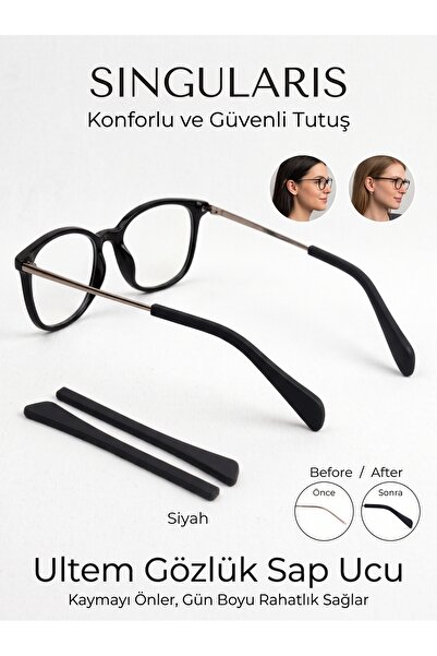 Singularis Glasses Silicone Temple Tip Anti-Slip Behind-The-Ear Protector 1 Pair