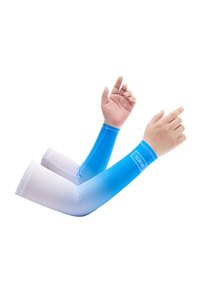Choice4 L blue Gradient Cycling Arm Sleeves Summer Men Women UV Protective El...