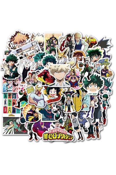 Choice 50pcs 50pcs Anime Kawaii Stickers My Hero Academia Midoriya All Might ...