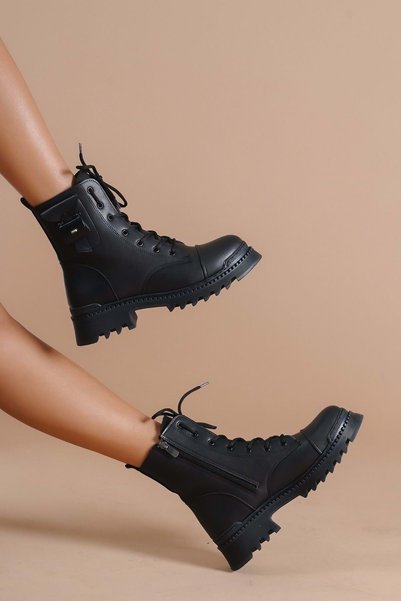 KOCAMANLAR Feles Bag Low-cut Women's Boots BLACK