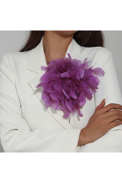 Choice Style 1 20CM Exaggerated Colorful Feather Large Brooch for Women Lady ...