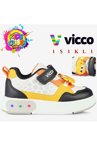 Vicco Borka Işıklı Ortopedik Çocuk Spor Ayakkabı SİYAH