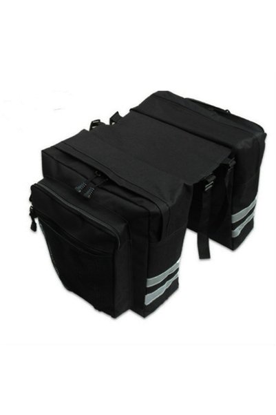 Choice B Black Shelf Bag Bike Rear Rack Bag Cycling Double Side Trunk Bag Mou...