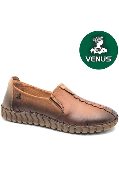 Venüs Küllicek Genuine Leather Orthopedic Women's Casual Shoes Taba