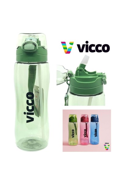Kids Club Shoes Vicco Su Matarası Kilitli Kapak Tritan Matara Suluk 750 ML HAKİ