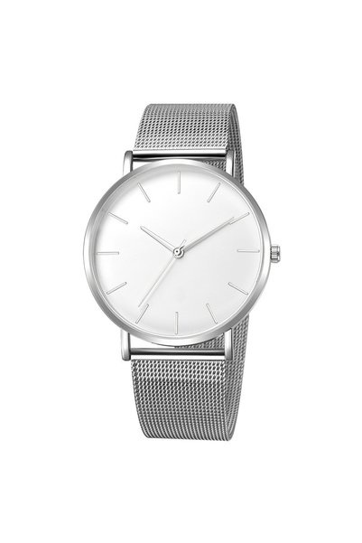 Choice4 Silver White Men Fashion Ultra Thin Watches Simple Men Business Stain...
