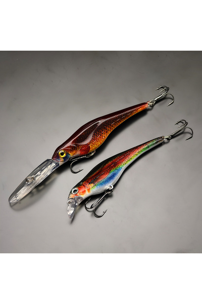 Choice FCP-540-A 541-A ANFS 2pcs Colorful Sinking Minnow Fishing Lure Kit-Col...