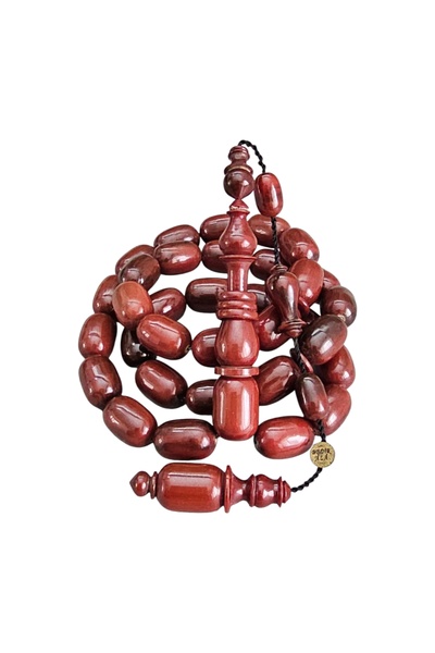 leblebi tesbih Bedir Ala Master Craftsmanship Ringed Imame Tightening Amber Prayer Beads Lt1358