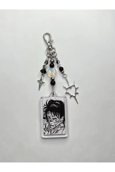 Choice3 white Anime Choso Keychains Y2K Cross Star Beaded Keyring Bag Pendant...