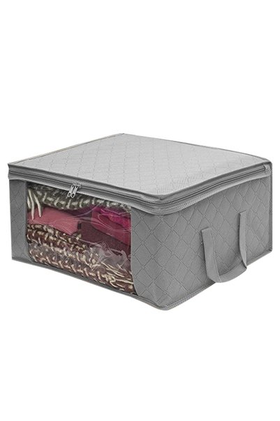Choice 49x36x21cm grey Clothing storage box organizer clothes Storage Bag Cle...