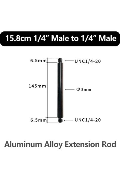 Choice13 Extension Rod J Aluminum Alloy Extension Rod 1/4"-20 & 3/8"-16 Male ...