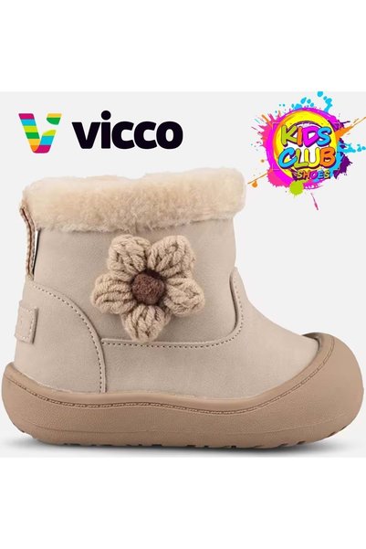 Vicco Cizme de iarnă pentru copii, ortopedice, cu talpă din cauciuc și blană,...