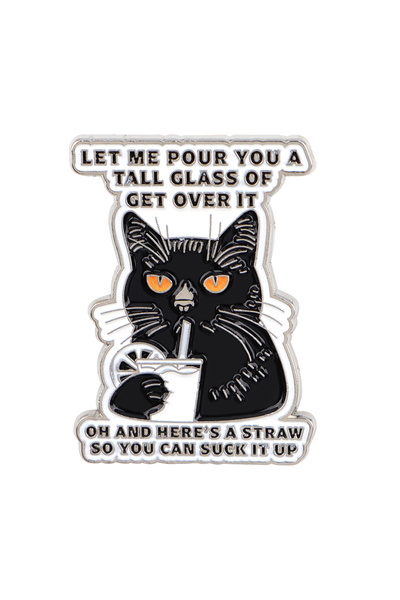 Choice 16 Funny ADHD Quotes Enamel Pins Cartoon Animals Cats Brooch Lapel Pin...