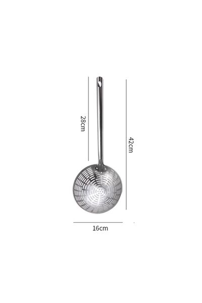 Choice1 A Stainless Steel Colander Long Handle Oil Frying Kitchen Fried Food ...