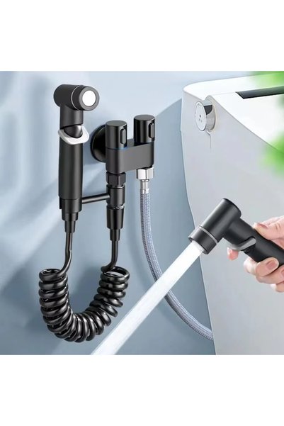 Choice Black Homefish Hand Held High Pressure Toilet Spray With Dual Mode Noz...