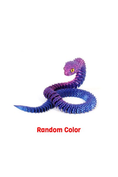 choice2 30cm random color 2026 New 3D Printed Snake Realistic Snake Statue Mo...