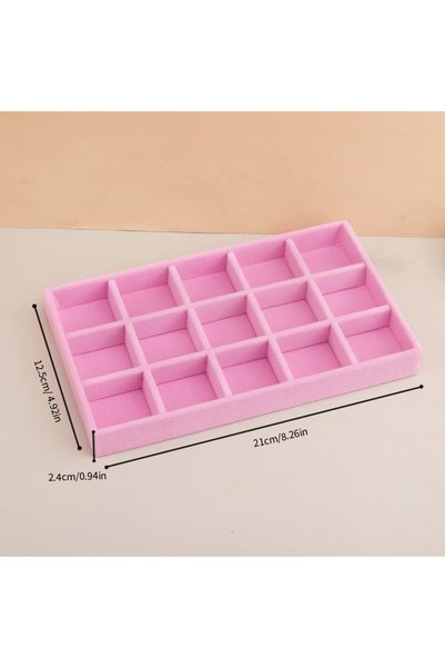 Choice E Velvet Jewelry Tray Storage Drawer Small Stackable Pink Jewelry Boxe...