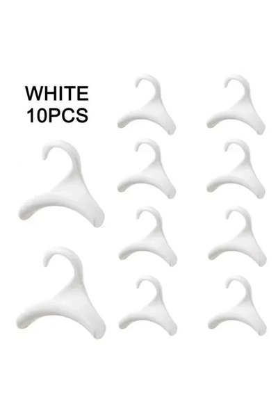 Choice 10Pcs-white 1-10pcs Bag Hanger Hook Handbag Hat Scarf Storage Rack Han...