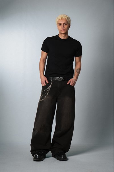 Crupt Studio Siyah Blank Core Slim Fit Erkek Tişört