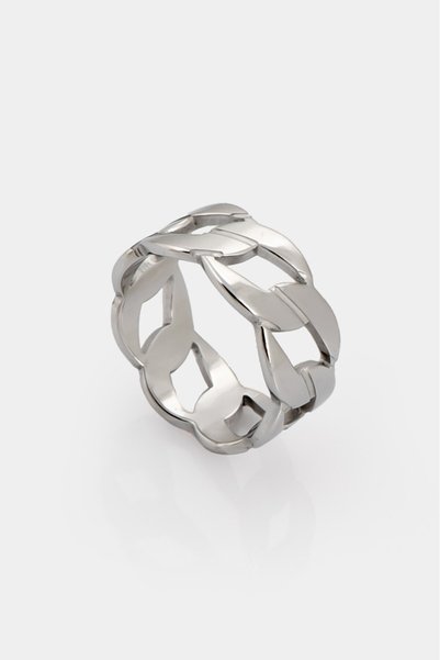 Crupt Studio 316L Steel Chain Chain Men's Ring Ka1389Gm