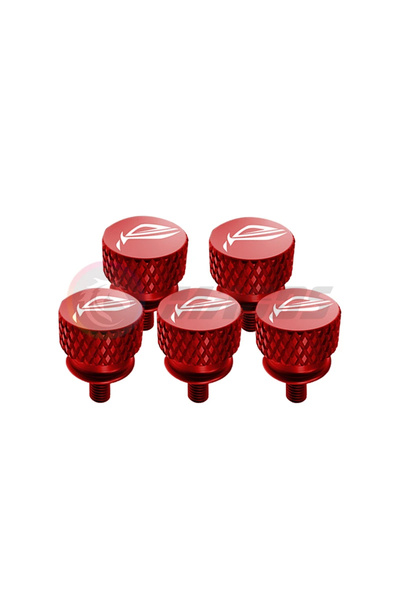 Choice10 Red-5Pcs Computer Case Cabinet M3.5 Screws Hand Tighten 6#-32x6 ROG ...
