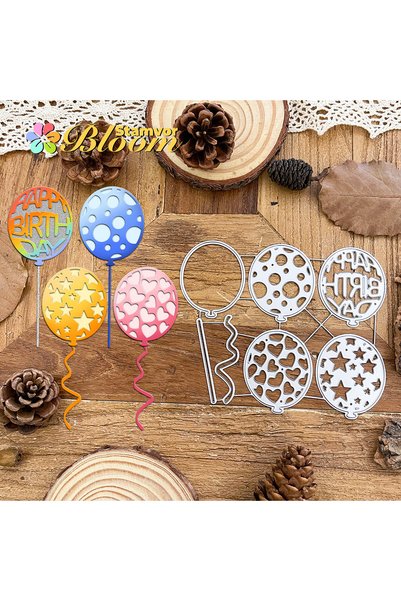 Choice قوالب قطع معدنية أصلية بتصميم فقاعات جميلة ونجوم الحب وعيد ميلاد سعيد ...