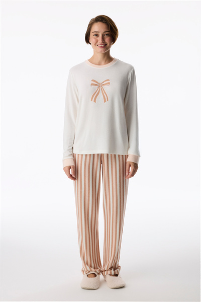 Penti Set de pijamale cu pantaloni cu mâneci lungi Quinn în dungi