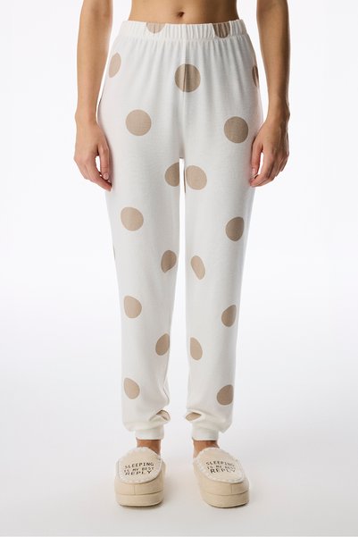 Penti Bej Not Today Puantiye Desenli Pijama Altı