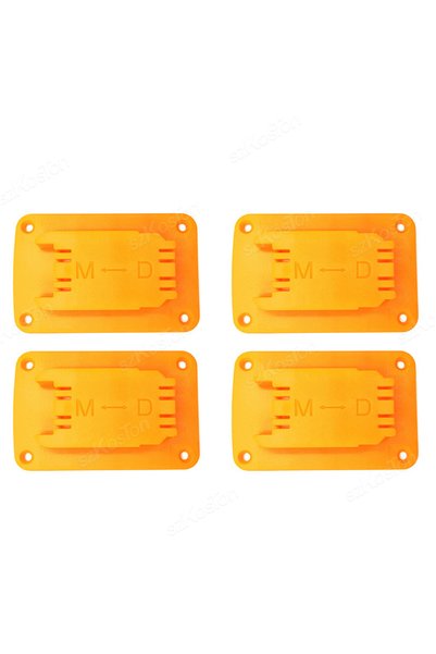 Choice11 4pcs yellow Wall Mount Drill Tool Battery Mount Holder for DeWalt 14...