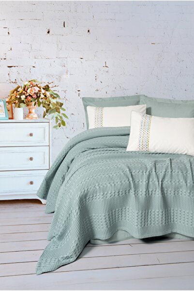 Cotton Box Set de piqué dublu Aura Pebble Mint