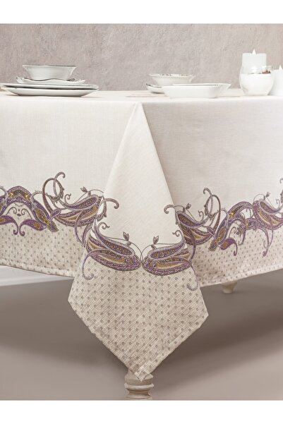 Cotton Box Tablecloth Printed Table Cover Nels Beige 170X230