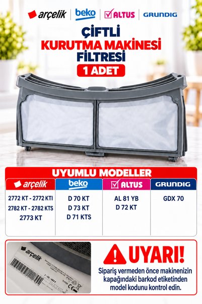 Arçelik Beko Orijinal D/70/KT,2772/KT ,2782/KT ,2782/KTS Kurutma Makinası Kas...