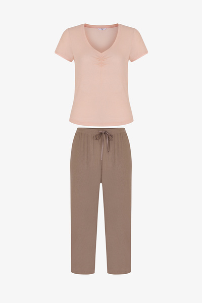 Penti Set de pijamale Aging cu mâneci scurte Capri