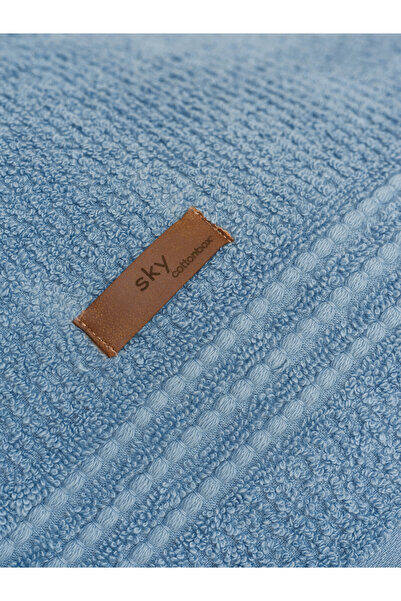 Cotton Box 100% Cotton Wellness Towel Set Sky Blue