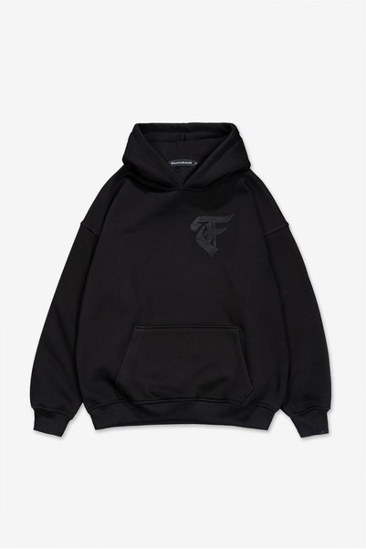 Fadeback Rhinestones Goth Oversize Hoodie