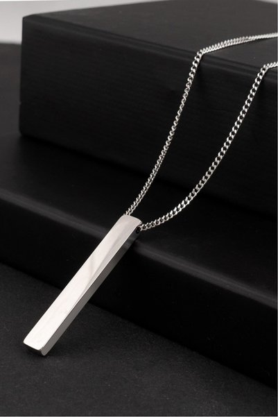 No Future Steel Bar Necklace Ft2267Gm