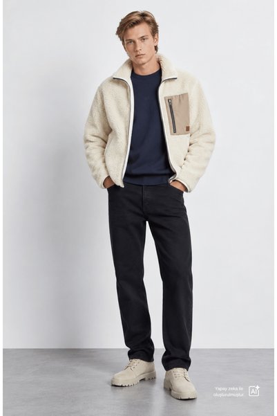 UCLA Jachetă pentru bărbați SINEAD Bone Color Polar Standard Fit