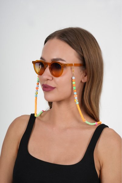 JULIANO Fimo Oranje Glasses Chain - Necklace - Bracelet