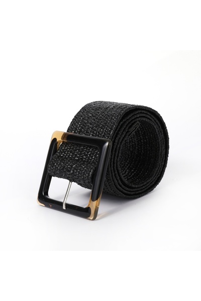 Choice Stylish Woven Bohemian Style Square Buckle Wide Women's Belt Old Lady'...