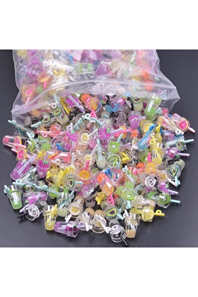 Choice 10PCS 10/30/50/100pcs Luminous 3D Beverage Juice Cup Charms Pendant Fo...