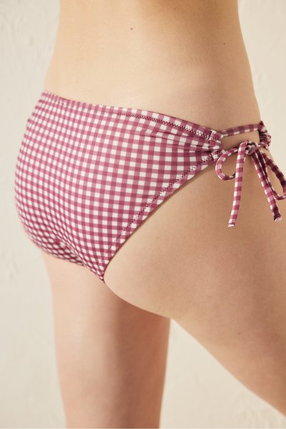 Penti Partea de jos de bikini cu carouri Roselake