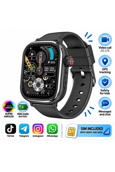 Techone Ceas Smartwatch Copii Localizare GPS, Telefon T70 MiniGo, Android, Ap...