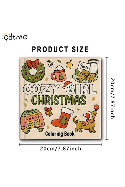 Choice MULTI Cozy Girl Christmas Cute & Easy Coloring Book for Adults Cute Dr...