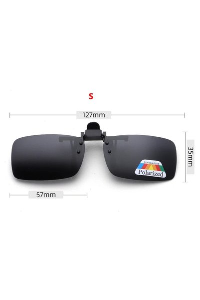Choice16 Black S 1Pcs 4 Color Grey Lenses Polarized Sunglasses Clip On Flip U...